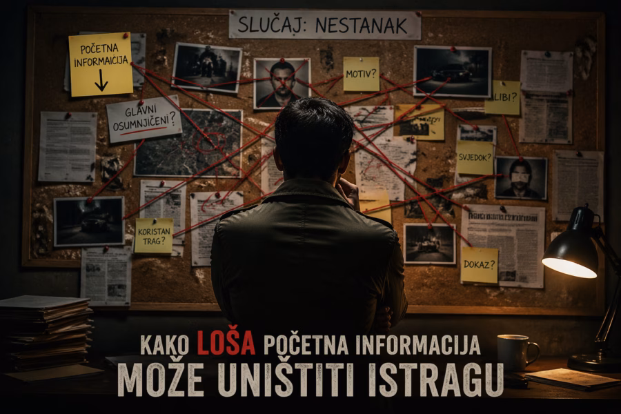 Kako loša početna informacija može uništiti istragu – detektiv analizira pogrešne tragove na ploči s dokazima